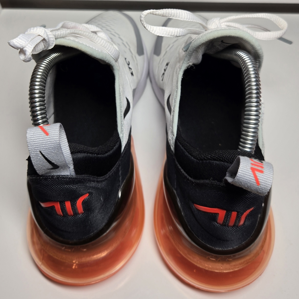 Nike Air Max 270 Women’s Sneakers — White, Gray, Black, Orange Accents - Picture 11 of 13